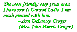 Ann DeLancey Cruger on Leslie