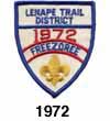 Lenape Trail 1972 freezoree Patch