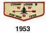 Cowaw Lodge 9 Flap 1953 Patch F1
