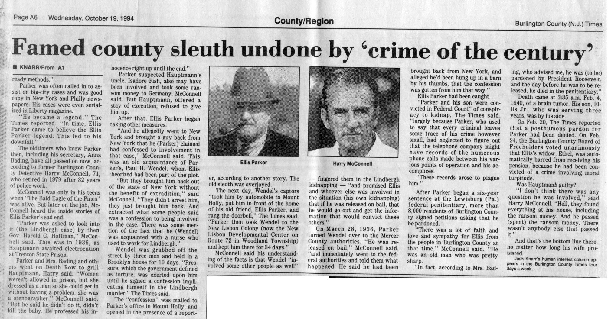 1990-1999 News Clippings of Ells Parker