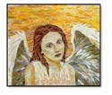 Angel stained glass mosaic by Beth Norton