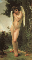 Bouguereau  This one always pops up on angel pages so I'll set the matter to rest This is neither an angel or female but cupid see quiver