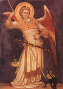 Guariento Archangel c brweighing souls note the Devil