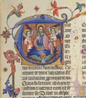 Breviary of Martin of Aragon God surrounded by angels c