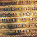 Angels on ceiling at Debre Birhan Selassie church Gonder Ethiopia