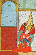 Azrail angel of death Persian miniature ino attributioni