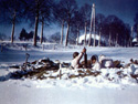 Mortar crew of the th Infantry Battalion th Armored Division dug in on the snow-covered ground near St Vith