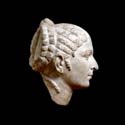 Limestone head of a woman resembling CleopatraVII