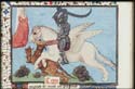 Perseus riding on Pegasus kills the dragon to rescue Andromeda Burgundy c -
