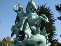 Dragon Slayer St George statue in Zagreb photo by starosky