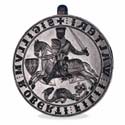 Seal-die of Robert Fitzwalter with knight fighting dragon England -