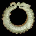 Jade pendant in the shape of a dragon China -c