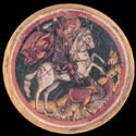 Saint Georgs slays the dragon Byzantine c