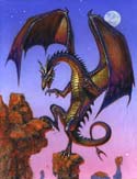 Dragon Perched by Don Maitz