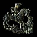 Pilgrim badge depicting St George and the dragon England -