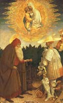Antonio Pisanello The Virgin and Child with Saint George and Anthony Abbott -