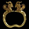 Gold griffin-headed armlet from the Oxus treasure -c BC Achaemenid Persian