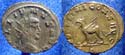 Griffin coin of the Roman emperor Gallienus