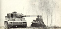 A Pz VI Tiger under fire