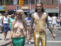 from the  Coney Island Mermaid Paradebruniversal male response how did the guy with the gold pants get that girl