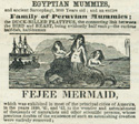  newspaper ad for Feejee Mermaid