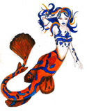 Mandarin Fish Mermaid by Lauren Medusa Tregenza 