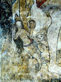 Late Medieval fresco from St Christopher Slapton England