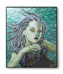 Mermaid stained glass mosaic by Beth Norton