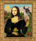Mona Lisa with llama 