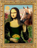 Mona Lisa with horse 