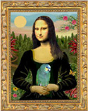 Mona Lisa with parrot
