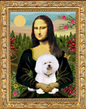 Mona Lisa with Bichon Frise