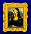 Homer Simpson as Mona Lisa