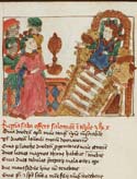 Solomon enthroned receiving the Queen of Sheba who is bringing gifts Cologne c 