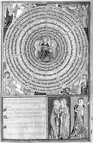 page with circular writing