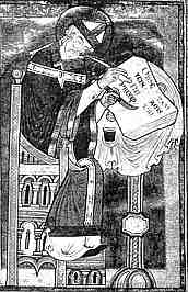 St Dunstan as scribe