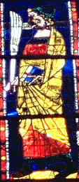 stained glass saint