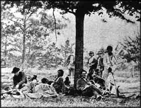 Union Native American Sharpshooters at Mary's Heights after the Second Battle of Fredericksburg. 