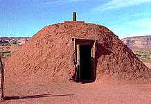 Native Americans - Indian Homes, Native Housing, Tipis, Wigwams and Longhouses - Hogan Monument Valley