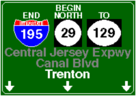 Exit list for the Central Jersey - NJ 29CJEExitsNBBegin 