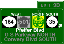 Exit list for the Middlesex Freeway - NJ 440MFExitsSBExit3B 
