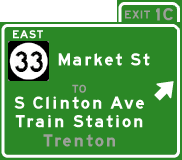 Exit list for the Trenton Freeway - US 1NB TFexit1C 