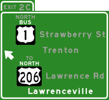 Exit list for the Trenton Freeway - US 1NB TFexit2C 