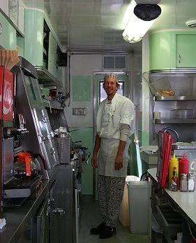 Pat Grimm in the kitchen