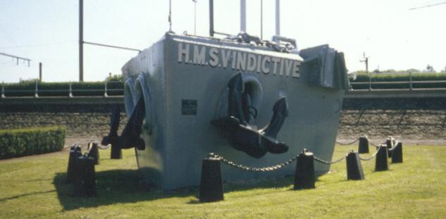 View of the bow section of HMS Vindictive