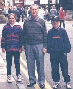 Bob and Grandchildren in the City of Chester