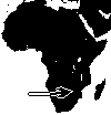 Africa showing Rhodesian location