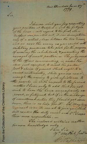 Image of letter (June 27, 1779). Click for larger view.