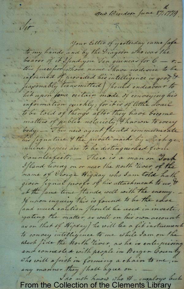 Image of letter (June 27, 1779)