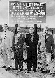 Kansas claims the first interstate highway project completed under the provisions of the Federal-Aid Highway Act of 1956.